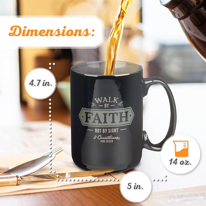 Christian Art Gifts Large Ceramic Bible Verse Coffee & Tea Mug - Image 2