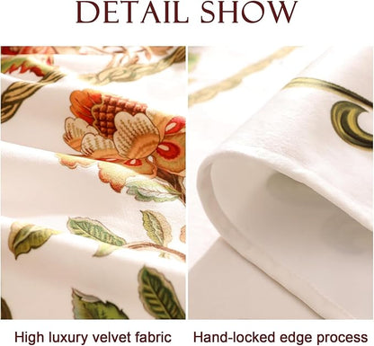 patdrea Designer Linen Rectangle Tablecloth,Vintage French Floral Tablecloths,Wrinkle Free Table Cloth,Decorative Table Cover Cloth for Kitchen,Dining,Tea Party,Home,Christmas,63"*87"
