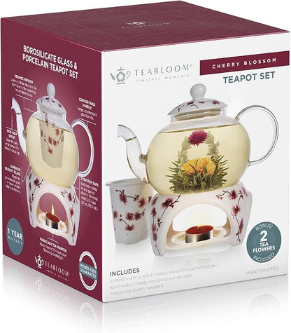 Teabloom Petite Cherry Blossom Teapot & Flowering Tea Gift Set - Image 6