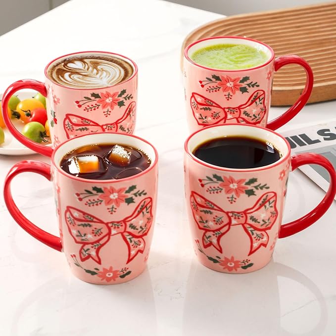 HASENSE Coffee Mugs Set of 4, 16oz Ceramic Cups - Image 4