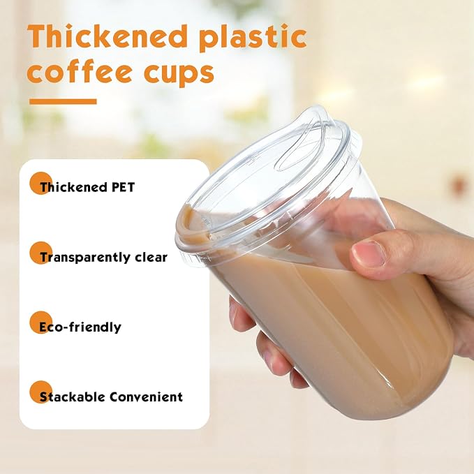 Baderke 50 Pcs Round Bottom Plastic Cups - Image 3