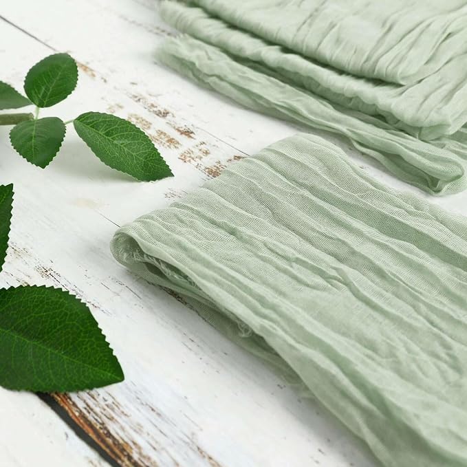 Efavormart 5 Pack 24"x19" Sage Green Matte Gauze Cheesecloth Napkins, Botanical - Image 6
