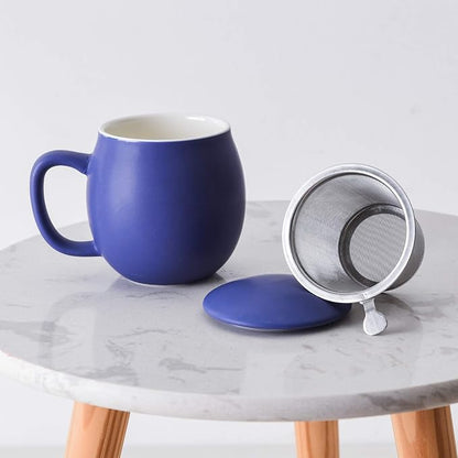 Yundu 12 OZ Matte Deep Purple Ceramics Teacup - Image 4