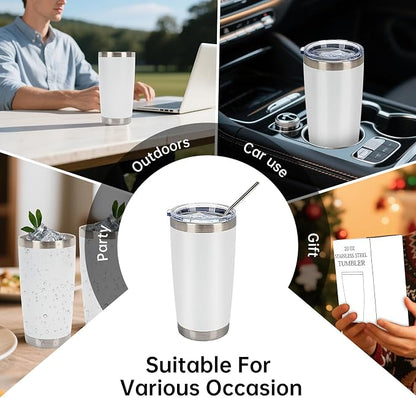 IEOVIEE 32 Pack 20oz Stainless Steel Insulated Bulk Tumblers - Image 8