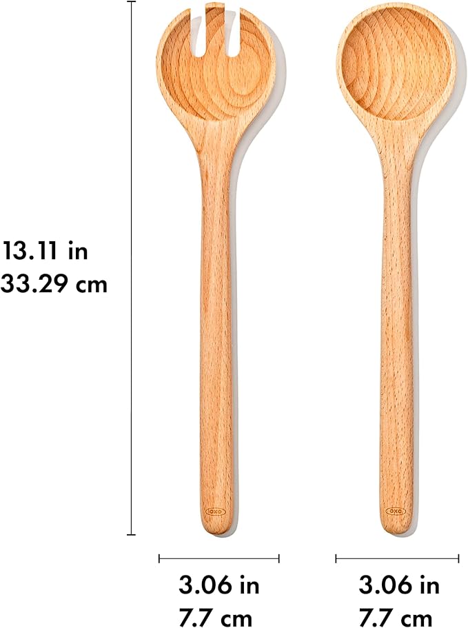 OXO Good Grips Beechwood Salad Servers – 2-Piece Set - Image 5