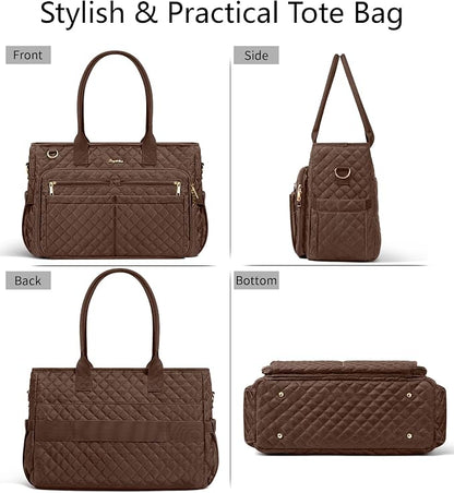 Bagstellar Teacher Tote Bag for Women, 15.6" Laptop Work Tote Computer Bag | - Image 8