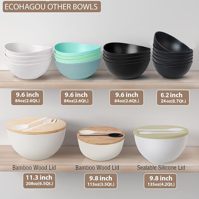 10" Large Salad Serving Bowl - Image 7