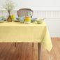Solino Home Yellow Linen Tablecloth 60 x 132 Inch - 100% Pure Linen Table Cloth for Rectangle Tables - Fete, Machine Washable Tablecloth for Spring, Easter