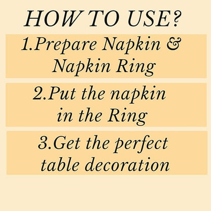 ALPHA Living HOME Modren Napkin Rings - 8 Pcs Premium Metal Napkin Holders for Cloth Napkins Elegant Table Decor for Weddings, Dinners & Special Occasions (Gold)