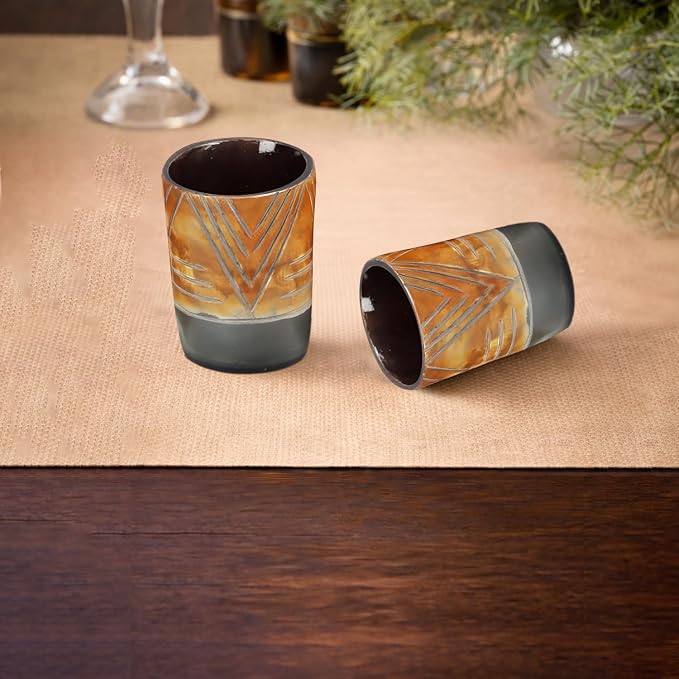 Handicrafts Home Viking Horn Shot Glasses Set of 4, Handmade Natural Ox Horn - Image 8