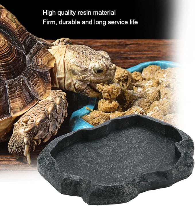 2PCS Tortoise Water Dish Reptile Water Dish Food Bowl | 7.1*5.5*0.8in Reptile - Image 5