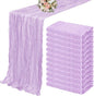 YMHPRIDE 12 Pack Cheesecloth Table Runner 35x120in Lavender Table Runner | Boho by YMHPRIDE