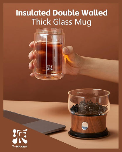 ZENS Glass Infuser Teapot, One Touch Tea Maker - Image 7