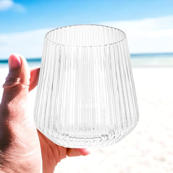 48 Pack Disposable Wine Glasses, 24 Stemless 9oz Champagne Flutes & 24 12oz - Image 8