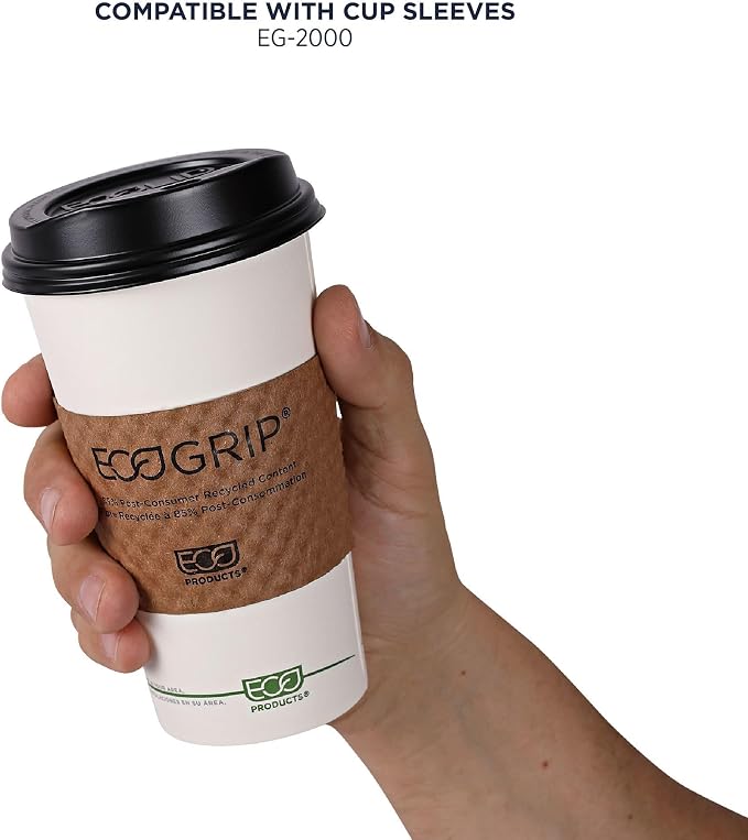 ECO PRODUCTS GreenStripe Disposable Paper Hot Cups, 20 oz, Paper To-Go Cups - Image 8