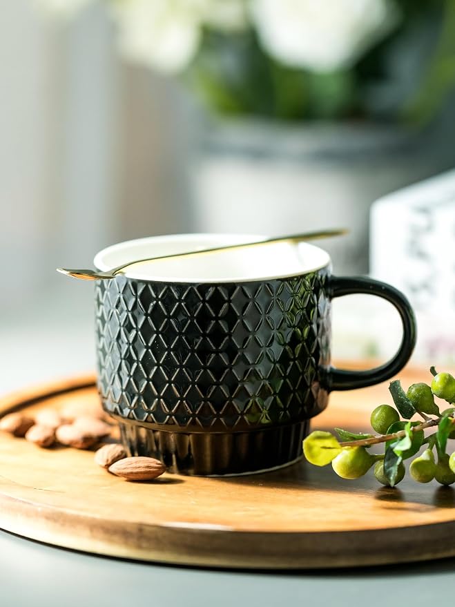 LYEOBOH Stackable Coffee Mugs Set of 4 - Image 6