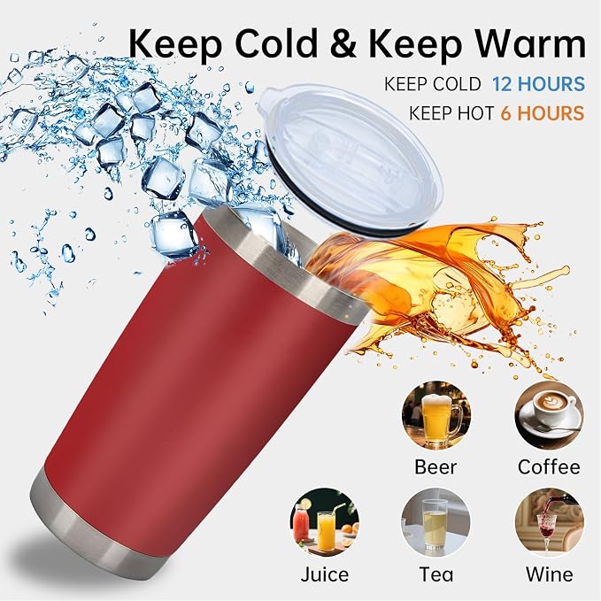 IEOVIEE 32 Pack 20oz Stainless Steel Insulated Bulk Tumblers - Image 6