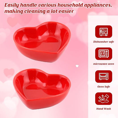 12PCS Heart Shaped Bowl Heart Bowl For Candy Lovers, Office Desk Decor, Home Snack Display, Valentine'S Day, Wedding Celebrations, Birthday Parties,Family Kitchen Use