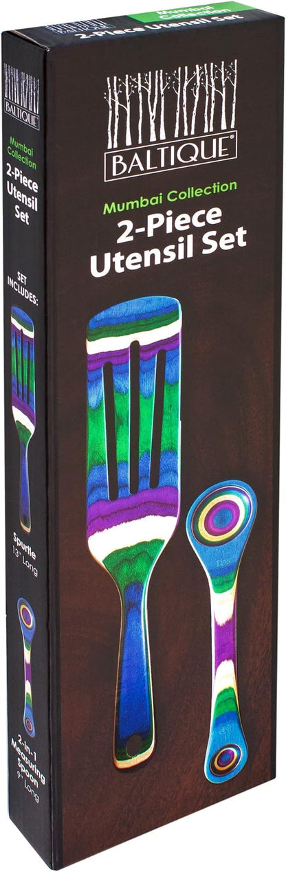 Totally Bamboo Baltique Mumbai Collection 2 Piece Cooking Utensil Set, Spurtle - Image 6