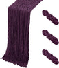 3 Pack Dark Purple Cheesecloth Table Runner, 17 x 108 Inch, Gauze Cheese Cloth by Yorcari