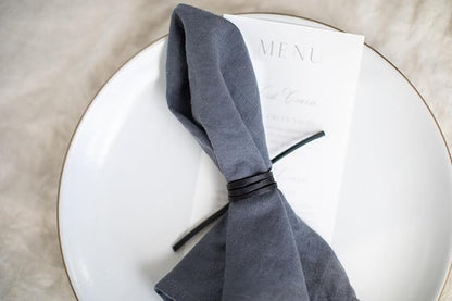 Keyaiira Genuine Leather Minimalist Leather Napkin Rings – Stylish Natural Napkin Holders for Dining & Serving, Perfect for Everyday Tables, Restaurants Gatherings