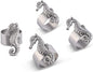 Arthur Court Designer Quality Metal Sea Horse Napkin Rings, Set of 4 - Perfect for Beach House, Coastal Chic, Nautical Decor