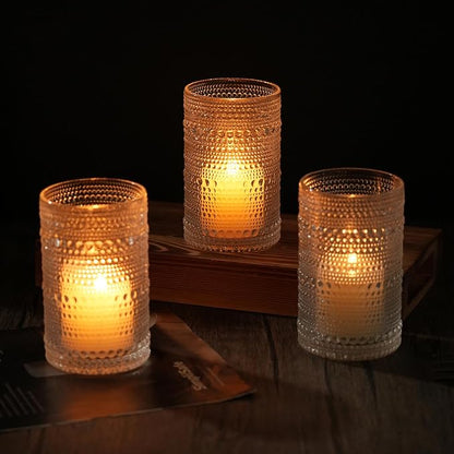 Moretoes 12 Oz Hobnail Drinking Glasses Set of 12 | Clear Highball Glasses Cups - Image 6