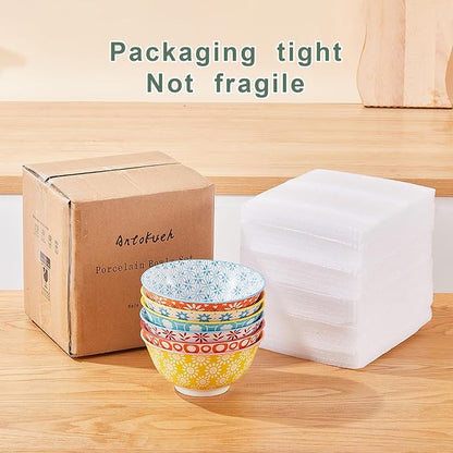 AntoKueh 23 OZ Colorful Large Ceramic Bowl Set of 6, 6 inch Deep Porcelain - Image 8