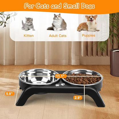 Elevated Dog Bowls for Small Dogs, 3” High Raised Dog Bowl Stand - Image 4
