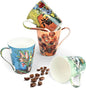 Coffee Mug Sets of 4, 12oz Bone China Porcelain Cups by AOTELIDA