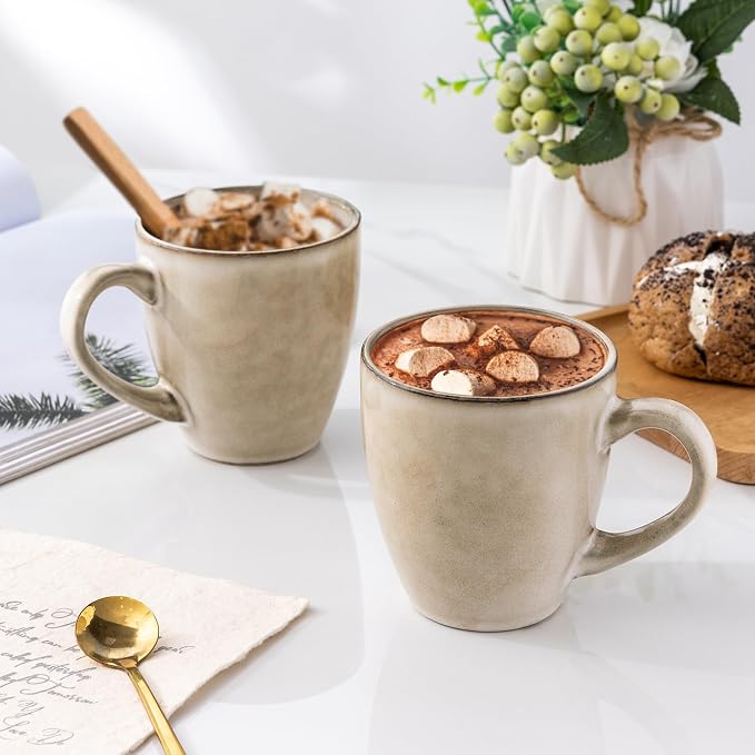 GBHOME Ceramic Coffee Mugs Set of 4, 12oz Stoneware Coffee Mugs Set - Image 5