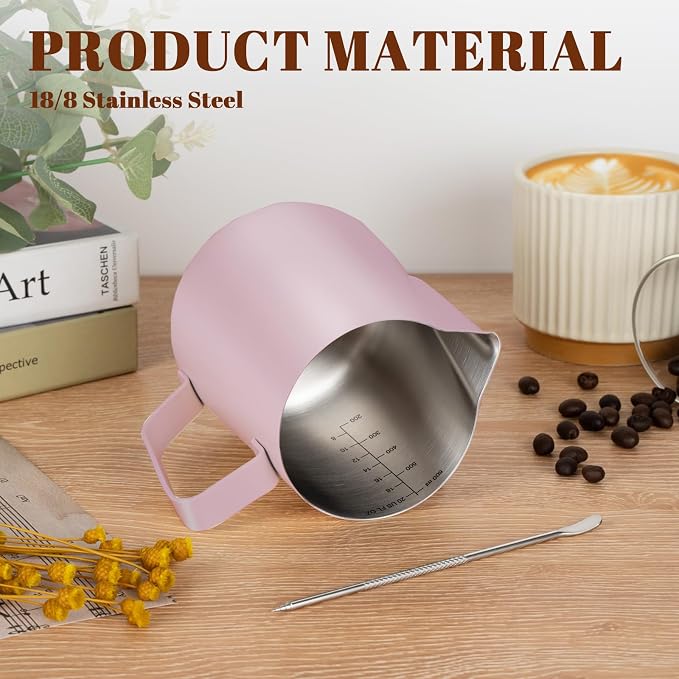 Amrules Milk Frothing Pitcher, 20 oz Milk Frother Cup - Image 5
