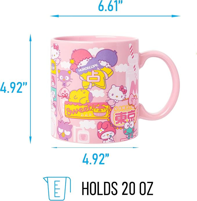 Silver Buffalo Sanrio Hello Kitty and Friends, Ceramic Mug, 20oz | Little Twin - Image 2