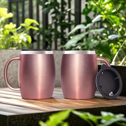 Stainless Steel Insulated Coffee Mugs Set of 2 – Double Wall Coffee Cups - Image 2