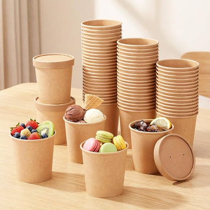 Fulmoon 100 Pack Paper Soup Containers - Image 4