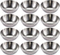Sauce Dishes 12PCS 3.46inch Stainless Steel Sauce Bowl Mini Individual Round Seasoning Dishes Sushi Dipping Bowl Appetizer Plates (Silver)