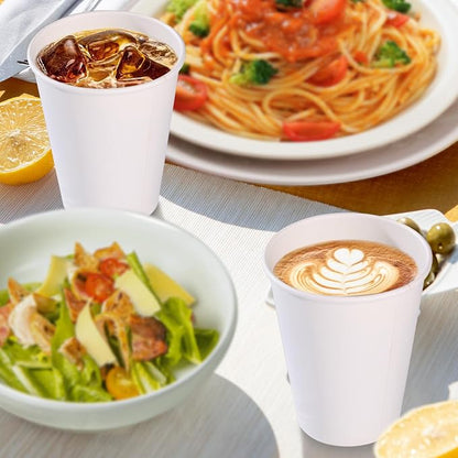 Lamosi 100 Pack 12 oz Paper Cups, Disposable Coffee Cups | - Image 6