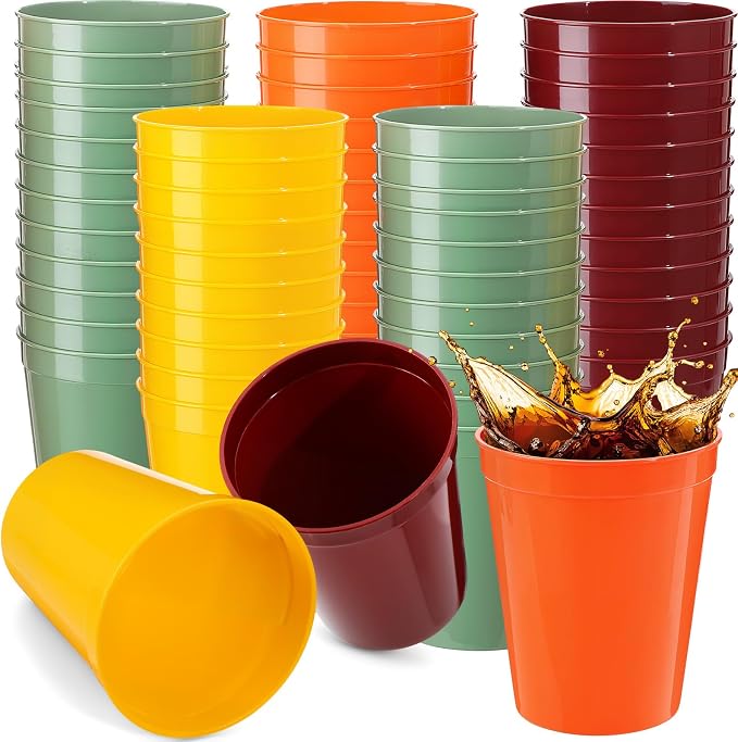 Yungyan 50 Pack 16 oz Stadium Cups Reusable Plastic Cups Blank Drink Stadium by Yungyan