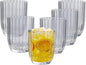 Acrylic Clear Highball Plastic Cups | Plastic Reusable Tumblers 15oz | by AKMQYM