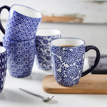 Selamica 16 oz Ceramic Coffee Mugs Set of 6, Ceramic Tea Cup - Image 5