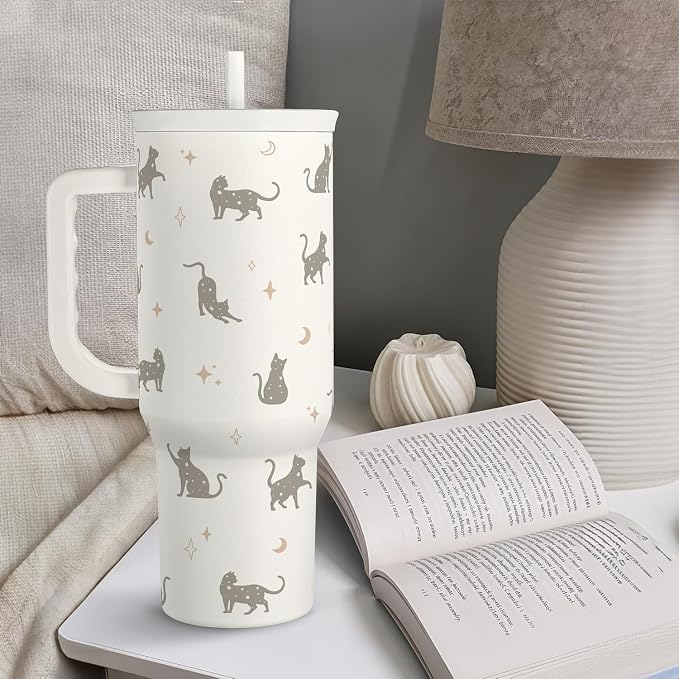 Gift for Cat Lovers Cat Mom – 40oz Stainless Steel Tumbler - Image 6