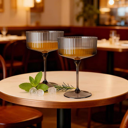 LIYH 20 Pcs Plastic Martini Glasses 10 Oz Clear Black | Disposable Martini - Image 6
