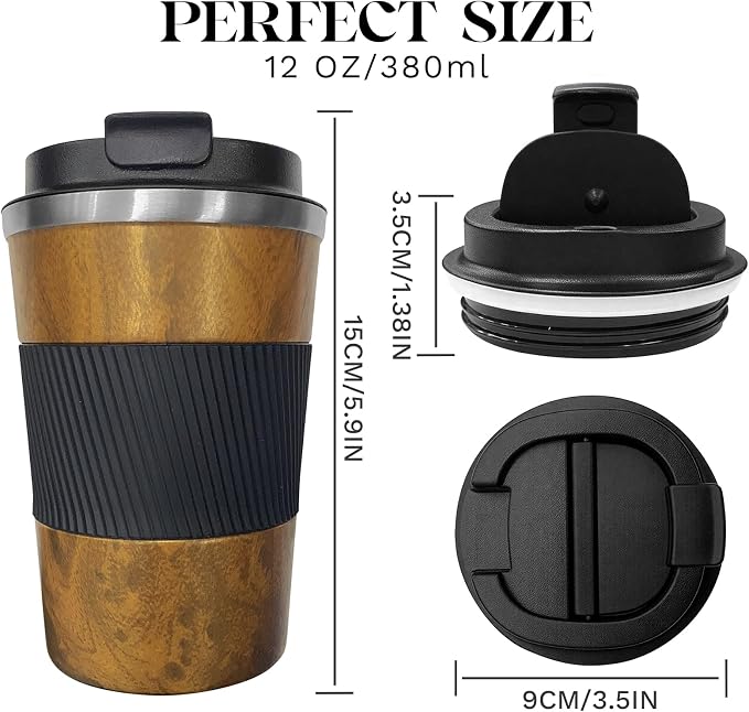 Insulated Travel Coffee Mug, Stainless Steel Coffee Cup - Image 3
