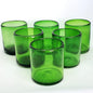 Solid Emerald Green 9 oz Short Tumblers, Recycled Glass, Toxin-Free by MexHandcraft