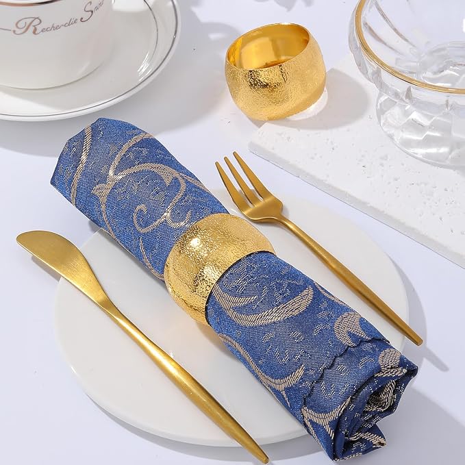 Set of 100 Napkin Rings Metal Gold Circular Napkin Ring, Napkin Rings Bulk - Image 4