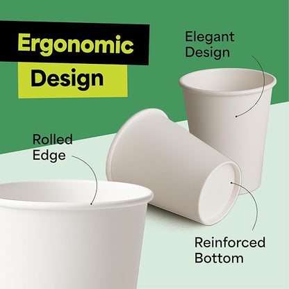 EconoHome 12 oz 1000 Pack Disposable Coffee Paper Cups - Image 5