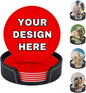 Customized Coasters for Drinks Leather Drink Coaster by YHPHRTA