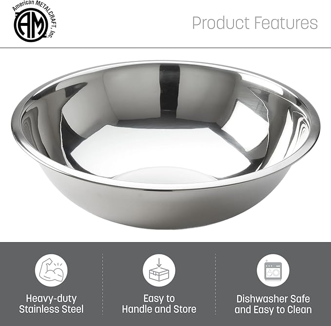 American Metalcraft 16" Stainless Steel Mixing Bowl - Image 3