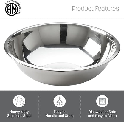 American Metalcraft 16" Stainless Steel Mixing Bowl - Image 3