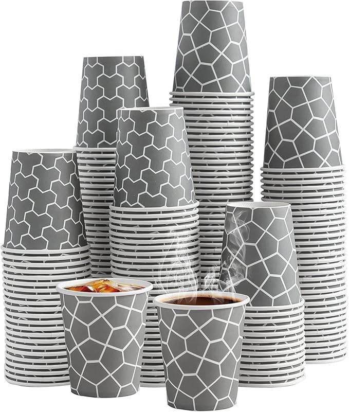 600 Pack 4 oz Paper Cups, Leak-Free Disposable Espresso Cups | Food-Safe Paper by Huifany